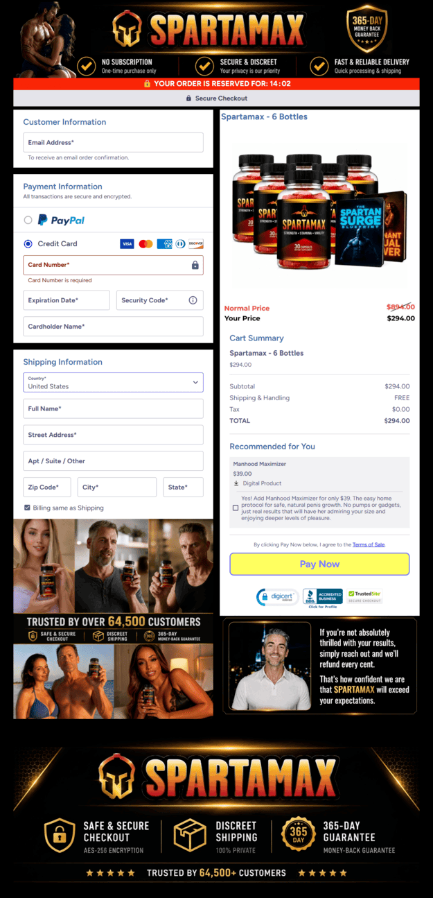 Spartamax Secured Checkout